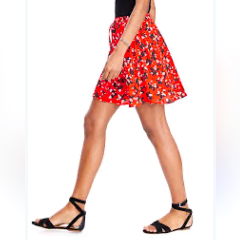 Banana Republic Floral Red Skirt